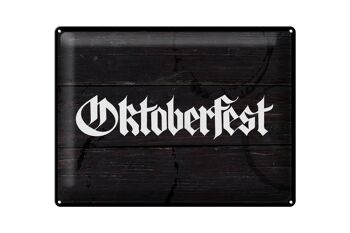 Signe en étain Fest Oktoberfest bière célébrer Munich 40x30cm 1