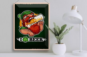 Plaque en étain disant I love Beer Beer 30x40cm, cadeau 3