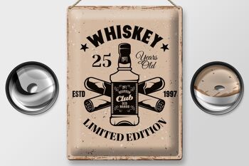 Plaque en tôle disant Whisky 25 ans Edition Limitée 30x40cm 2