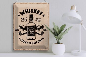 Plaque en tôle disant Whisky 25 ans Edition Limitée 30x40cm 3