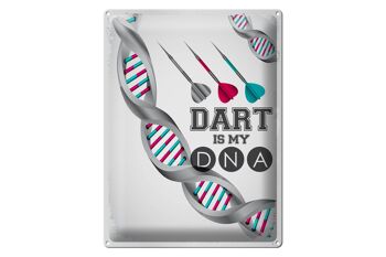 Panneau en étain disant que le sport Dart est mon ADN, 30x40cm, cadeau 1