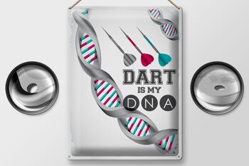 Panneau en étain disant que le sport Dart est mon ADN, 30x40cm, cadeau 2