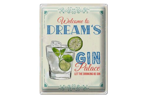 Blechschild Spruch Welcome to dream´s Gin Palace 30x40cm