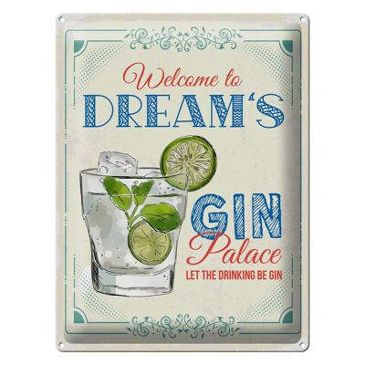 Blechschild Spruch Welcome to dream´s Gin Palace 30x40cm