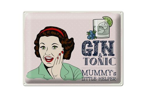 Blechschild Spruch lustig Gin Tonic Mummy´s Helper 40x30cm