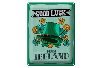 Panneau en étain disant Good Luck From Ireland, 30x40cm, cadeau 1