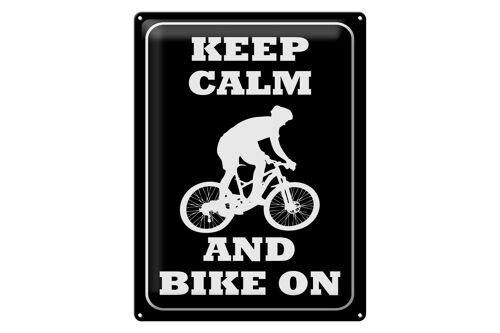 Blechschild Spruch 30x40cm Keep Calm and Bike on