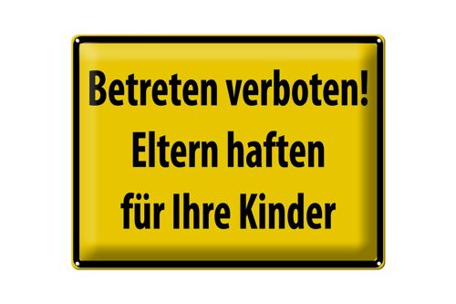 Blechschild Warnschild 40x30cm Betreten Verboten