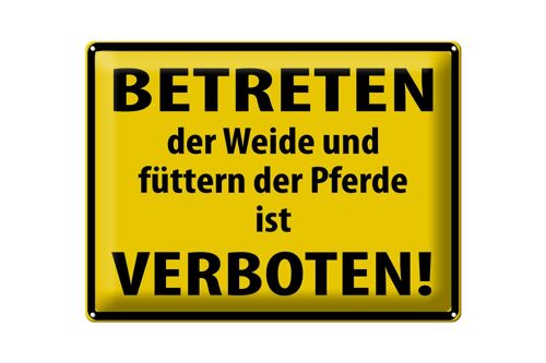 Blechschild Warnschild 40x30cm Betreten der Weide verboten