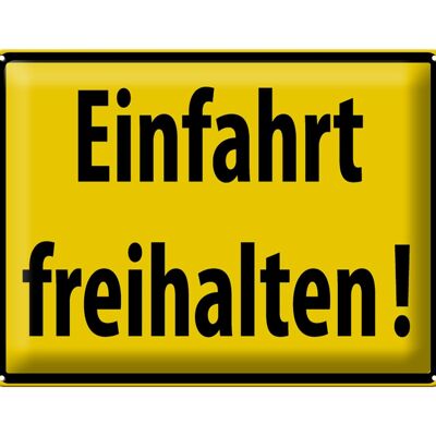 Blechschild Warnschild 40x30cm Einfahrt freihalten