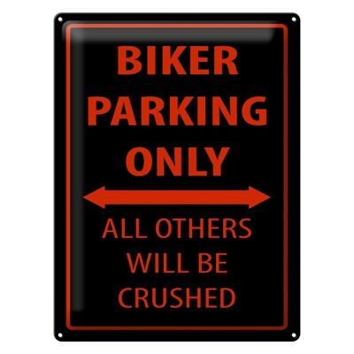 Metal sign bicycle 30x40cm biker parking only