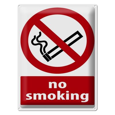 Cartel de chapa señal de advertencia 30x40cm No fumar