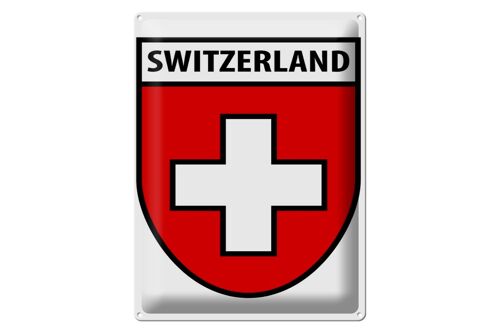 Blechschild Flagge 30x40cm Switzerland Schweiz Wappen