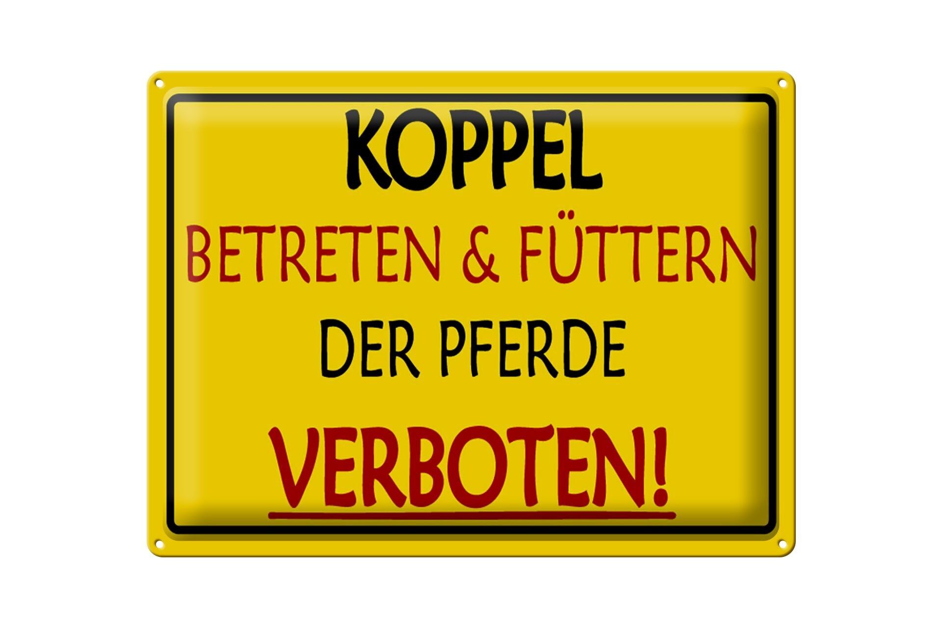 Targa in metallo di avvertimento 40x30 cm paddock Divieto di ingresso