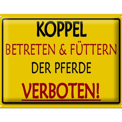 Blechschild Warnschild 40x30cm Koppel Betreten verboten