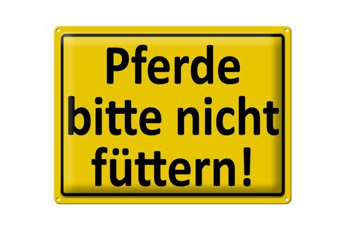 Blechschild Warnschild 40x30cm Pferde nicht füttern