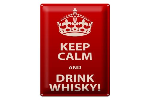 Blechschild 30x40cm Keep Calm & Drink Whisky