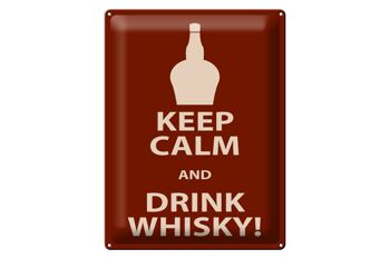 Plaque en tôle 30x40cm Keep Calm and Drink Whisky 1