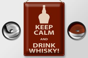 Plaque en tôle 30x40cm Keep Calm and Drink Whisky 2