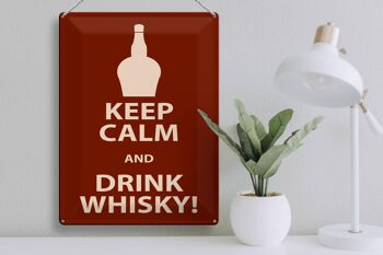 Plaque en tôle 30x40cm Keep Calm and Drink Whisky 3