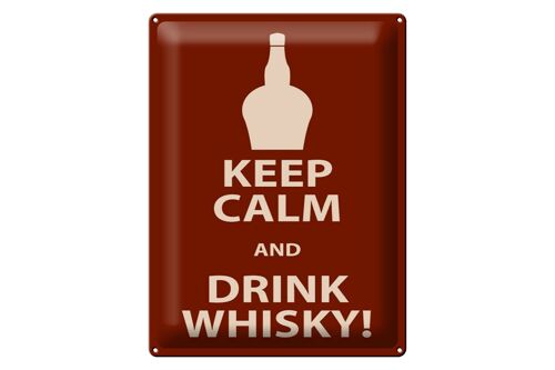 Blechschild 30x40cm Keep Calm and Drink Whisky