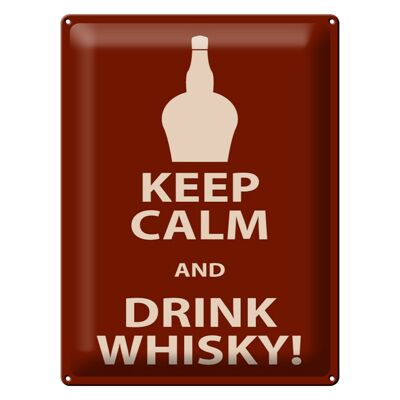 Blechschild 30x40cm Keep Calm and Drink Whisky