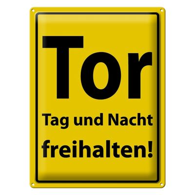 Blechschild Hinweis 30x40cm Tor Tag und Nacht freihalten schild