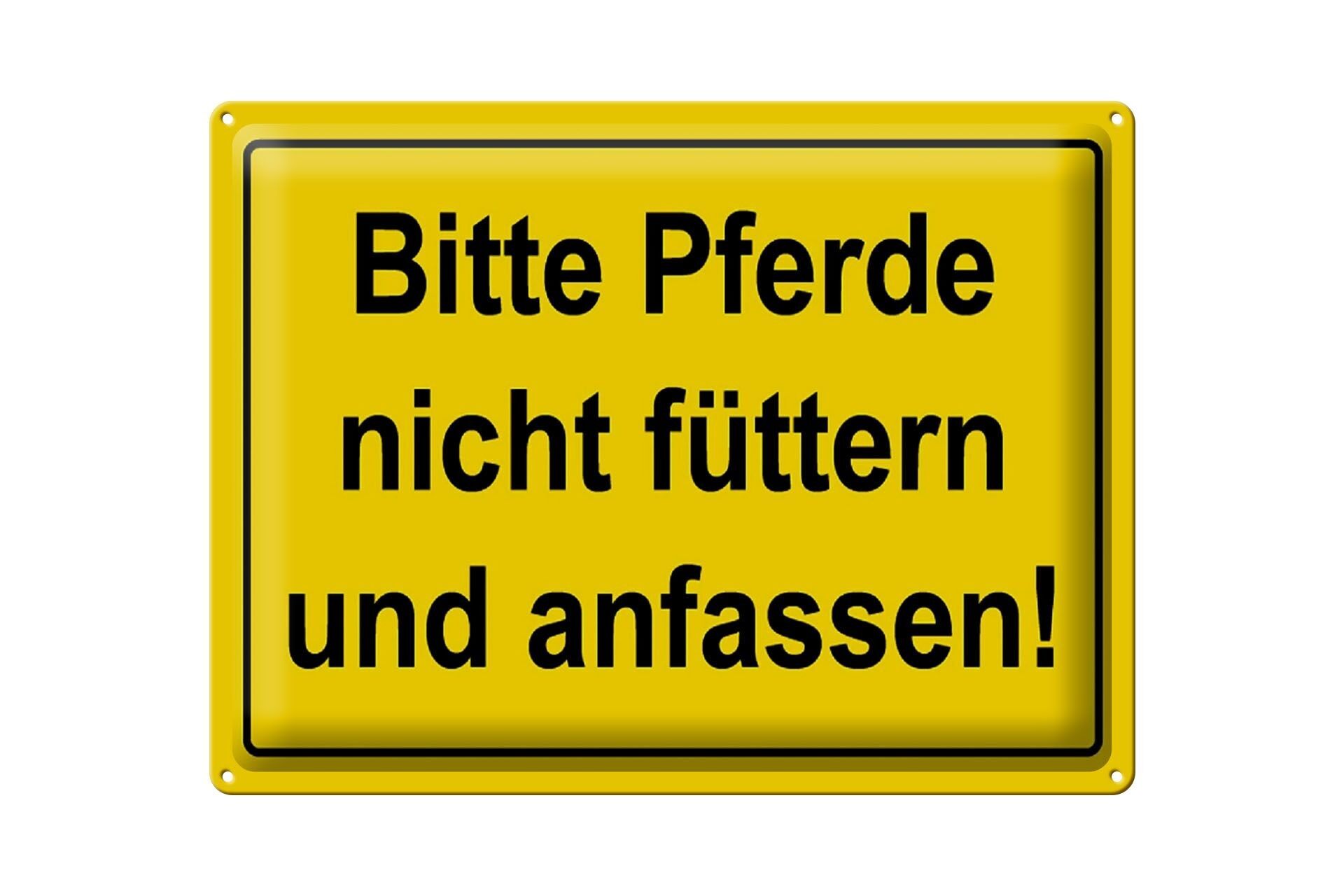 Nota targa in metallo 40x30 cm Si prega di non dare da mangiare ai cavalli