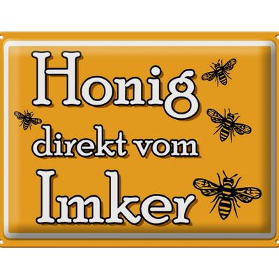 Metal sign notice 40x30cm honey directly from the beekeeper