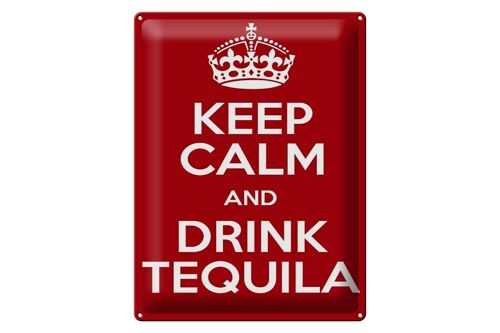 Blechschild 30x40cm Keep calm and Drink Tequila