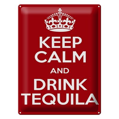 Blechschild 30x40cm Keep calm and Drink Tequila