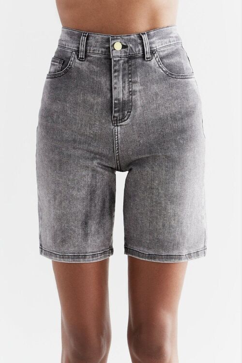 WA3015-163 | Damen Denim Shorts - Iron Gray