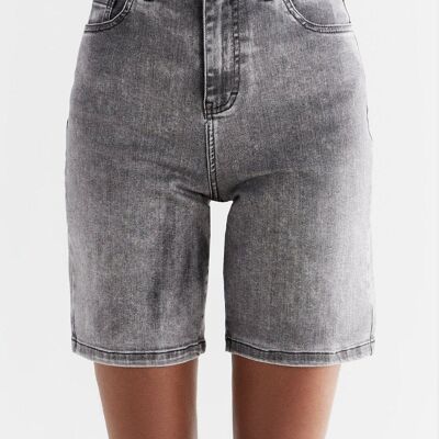 WA3015-163| Pantaloncini di jeans da donna - Grigio ferro