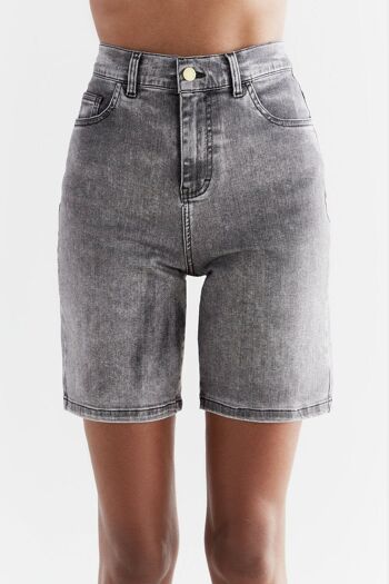 WA3015-163 | Short en Jean Femme - Gris Fer 1