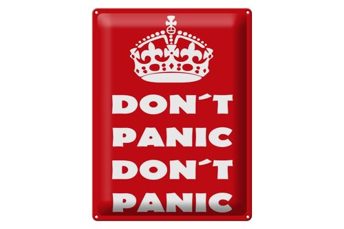 Blechschild Spruch 30x40cm Don't Panic don't panic