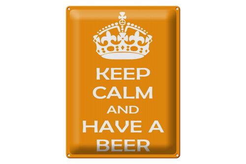 Blechschild Spruch 30x40cm Keep Calm and have a beer