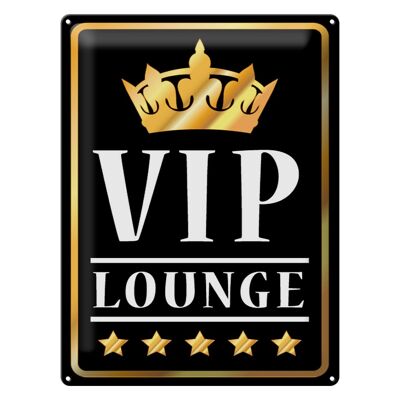 Targa in metallo con avviso 30x40 cm VIP Lounge Bar (b/l/g)