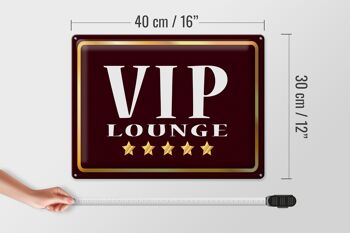 Plaque signalétique en tôle 40x30cm VIP Lounge 5 étoiles 4