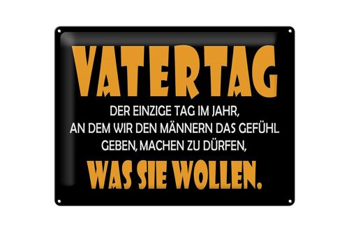 Blechschild Spruch 40x30cm Vatertag