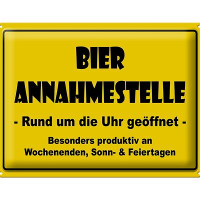 Blechschild 40x30cm Bier Annahmestelle geöffnet