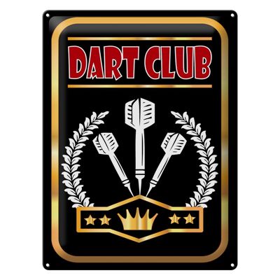 Blechschild Hinweis 30x40cm Dart Club schwarzes