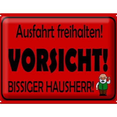 Blechschild Hinweis 40x30cm Ausfahrt freihalten biss. Hausherr