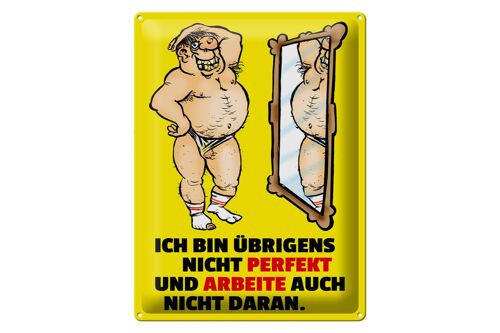 Blechschild Spruch 30x40cm Ich bin übrigens nicht perfekt