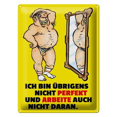 Blechschild Spruch 30x40cm Ich bin übrigens nicht perfekt