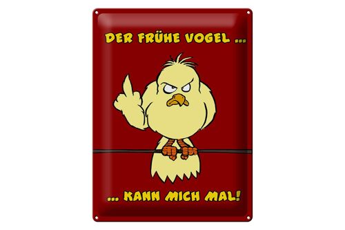 Blechschild Spruch 30x40cm Der frühe Vogel kann mich mal