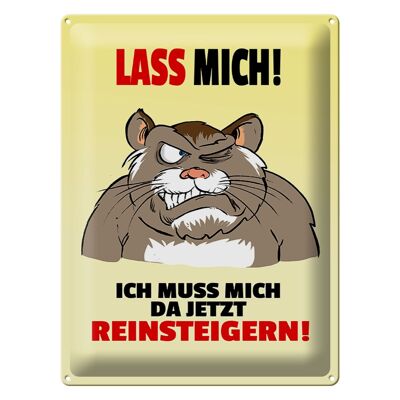 Blechschild Spruch 30x40cm Lass mich Muss mich da reinsteigern