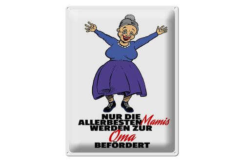 Blechschild Spruch 30x40cm Mamis werden zur Oma