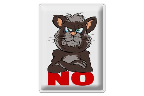 Blechschild Spruch 30x40cm NO (Katze)