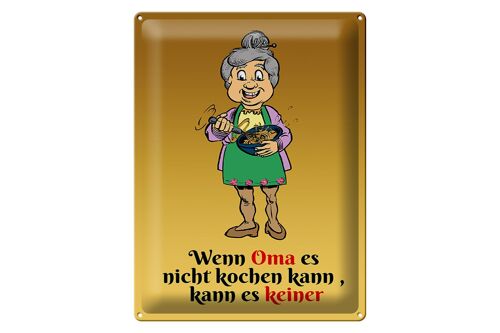 Blechschild Spruch 30x40cm Wenn Oma es nicht kochen kann ti6n sign