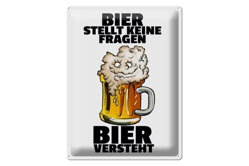 Blechschild 30x40cm Bier stellt keine Fragen